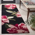 thumbnail image 2 of SAFAVIEH Jardin Jessie Floral Runner Rug, Black/Pink, 2'3" x 8', 2 of 6