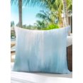 thumbnail image 6 of Outdoor Pillows Waterproof, Light Blue Ombre Bedding Throw Pillows with Insert for Couch Sofa Bed, Modern Abstract Gradient Minimalist Art 16x16 Inch Pillowcases Decorative Patio Pillow Set of 1, 6 of 8