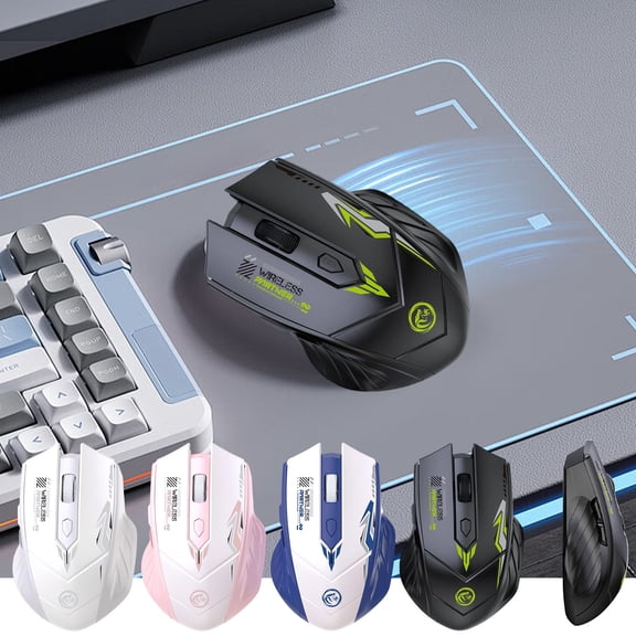 Yyuenw Wireless Gaming Mouse – 6-Button Dual-Mode Bluetooth, Mech-Inspired Design for PC Gamers