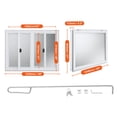 thumbnail image 5 of VEVOR Concession Window for Food Truck, 48"x36" Aluminum Alloy Service Window, Up to 85 Degrees Serving Window with 4 Sliding Windows & Awning Door & Drag Hook, for Food Truck Concession Trailer, 5 of 8