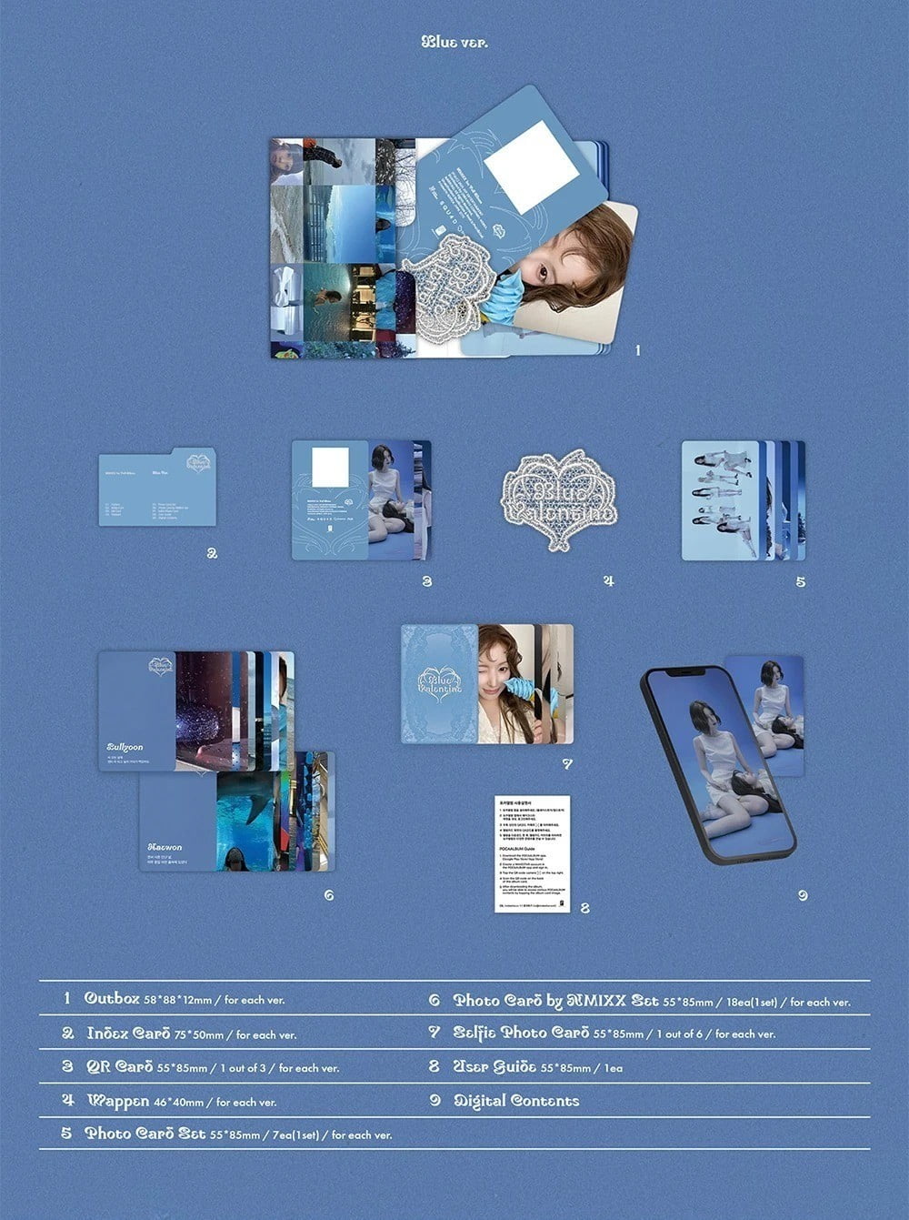 NMIXX - [BLUE VALENTINE] 1st Full Album LP BLUE VALENTAINE Version