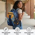 thumbnail image 4 of FKELYI Art Cat Moon Print 17 Inch Kids Backpack for Elementary Student Schoolbag for Boys Girls Bookbag School Backpacks Casual Daypack Travel Rucksack with Multi-Pockets, 4 of 6
