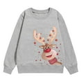thumbnail image 4 of WOYY Big Girls Christmas Sweatshirt Reindeer Print Crewneck Pullover Sweatshirts Top, 4 of 5