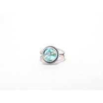 Heaven Crafts 925 Sterling Silver Designer Abalone Shell Ring Genuine Gemstone Silver Jewelry Ring For Women