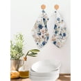 thumbnail image 2 of Navy Blue Spring Floral Kitchen Dish Towels for Drying Dishes Set of 4, Elegant Pastoral Flowers Watercolor Waffle Weave Microfiber Hand Tea Bathroom Towels Quick Dry & Absorbent Towel 12x12, 2 of 7