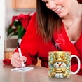 thumbnail image 4 of Christmas Mug under $5! CQCYD Christmas Themed Inflated Snowman Mug, Santa Press Puffy Design 11oz Coffee Cup, Ceramic Holiday Drinkware for Daily Use, 4 of 5