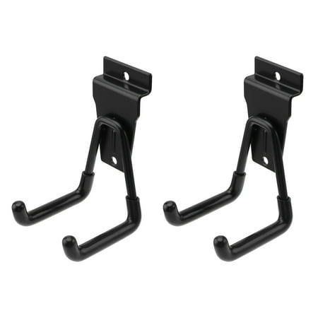 

2 P0CS Metal Wall Hanger Hooks Mounted Clothing Rack Organizer Black Clothes Hangers