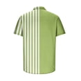thumbnail image 4 of EQWLJWE Workout Shirts for Mens Summer Collar Shirts Casual Non Positioning Striped Print Short Sleeve Button Down Shirts Loose Fit Beach Shirts for School, 4 of 5