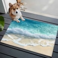 thumbnail image 4 of Summer Beach Coastal Area Rugs 2x3 for Living Room, Watercolor Seaside Waves Ocean Non Slip Washable Rug Runner, Low Pile Indoor Floor Carpet Mat Bathroom Rugs for Bedroom, Kids Room, 4 of 9
