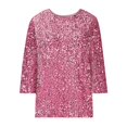 thumbnail image 6 of qolati Women's Sequin Plus Size Mini Dress Elegant Long Sleeve Bowknot Back Shiny Glitter Cocktail Dress Sparkly Crewneck Fitted Party Night Out Club Holiday Dresses, 6 of 7