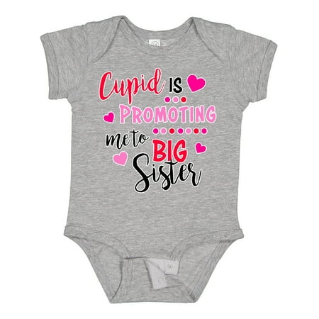 

Inktastic Cupid is Promoting Me to Big Sister Girls Baby Bodysuit