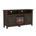 Woven Paths Highboy 2 Door Electric Fireplace TV Stand for TVs up to 65