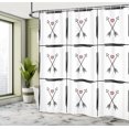 thumbnail image 5 of Ambesonne Valentine Shower Curtain, Arrow Hearts Pattern, 69"Wx84"L, Black White Pink, 5 of 5
