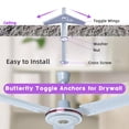 thumbnail image 2 of Swpeet 192Pcs Toggle Bolt Kit - 1/8", "3/16", "1/4 Inch - Carbon Steel - Butterfly Toggle Anchors for Drywall - Light-duty Applications, 2 of 7