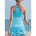 thumbnail image 4 of Summer Mae Women's Tankini Top Bathing Suits Striped Vintage Swim Dress, 4 of 7