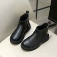 thumbnail image 2 of BOBOGOJP Girls Leather Boots Shoes Waterproof Bow Side Zip Short Boots Non Breathable Boots Black for Size 12, 2 of 5
