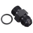 thumbnail image 1 of ICT Billet -6AN Flare a 8 Oring ORB Macho Bomba de Combustible Adaptador de Riel Ajuste Manguera Flare Plomería Aceite Rosca Recta Puerto Regulador Extremo Fluido Negro Anodizado F06AN08OR, 1 of 4