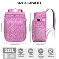 thumbnail image 3 of Travel Cooler Bag - Pink Halloween Pattern Camping Beer Cooler Backpack with Bottle Opener- Waterproof Insulated Picnic Backpacks - Cooler Bag for Beach, 3 of 6