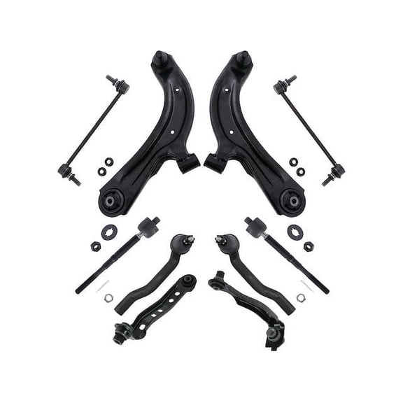 Front Control Arm Ball Joint Tie Rod and Sway Bar Link Kit 10 Piece - Compatible with 2013 - 2019 Nissan Sentra 2014 2015 2016 2017 2018