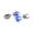 Blue, variant on 1 Pair LED Glowing Flower Stud Earrings Light Up Sparkling Earrings with Built-in Battery for Party Festival Daily Decor(White-2.2cm)