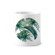 thumbnail image 1 of Verde Hoja cielo feliz Titular de cepillo de dientes de cerámica taza de regalo pluma blanco taza 350ml, 1 of 2