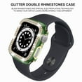 thumbnail image 3 of Worryfree Gadgets Bling Bumper Case for Apple Watch Green/Gold 45mm (C19-GNGD45), 3 of 7