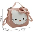 thumbnail image 5 of Bolso para niños pequeños con lazo de dibujos animados, bolso cruzado con forma de gato, bolso de hombro de cuero pequeño para niñas pequeñas, bolso de mano, 5 of 5