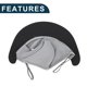 thumbnail image 5 of Máscaras de ciclismo únicas con diseño de ala, cubrecuello, a prueba de viento, protección solar | Gris oscuro, 5 of 6