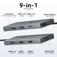 thumbnail image 2 of Estación de acoplamiento USB-C Acer 9 en 1 con doble HDMI 4K y Power Delivery de 100 W, 2 of 9