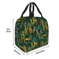 thumbnail image 2 of Yiaed Jungle Leopard Yellow Print Insulated Lunch Bag Reusable Cute Tote Lunch Box, Leakproof Cooler Lunch Bags for Work Office Travel School Picnic, 2 of 5