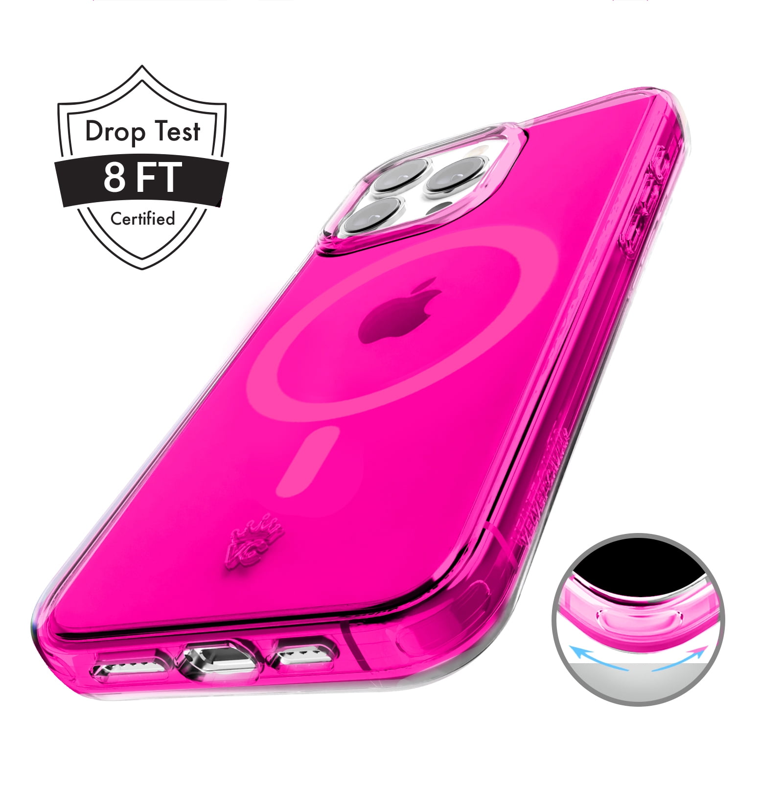 VELVET CAVIAR Neon Pink iPhone 15 Pro Max Case - Compatible with MagSafe - Cute Clear Protective Phone Cases for Women