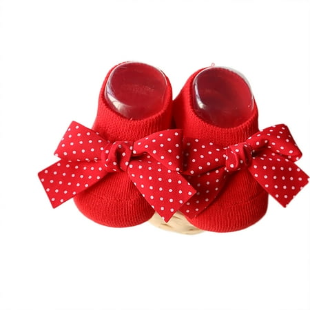 

Binpure Baby s Anti Skid Socks Boat Line Socks with Mesh Wave Point Bowknot