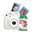 thumbnail image 1 of Paquete Instax Mini 8 Blanca + Marcos + 10 Fotos FUJIFILM Instax Auto adheribles, 1 of 6