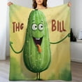 thumbnail image 3 of Nawypu Pickle Blanket Cucumber Dill Decor Throw Blanket Comfy Plush Flannel Warm Soft Fluffy Fuzzy Blanket Pickle Gifts for Girls Boys Women Teens Kids for Room Bed Sofa Couch, 3 of 6