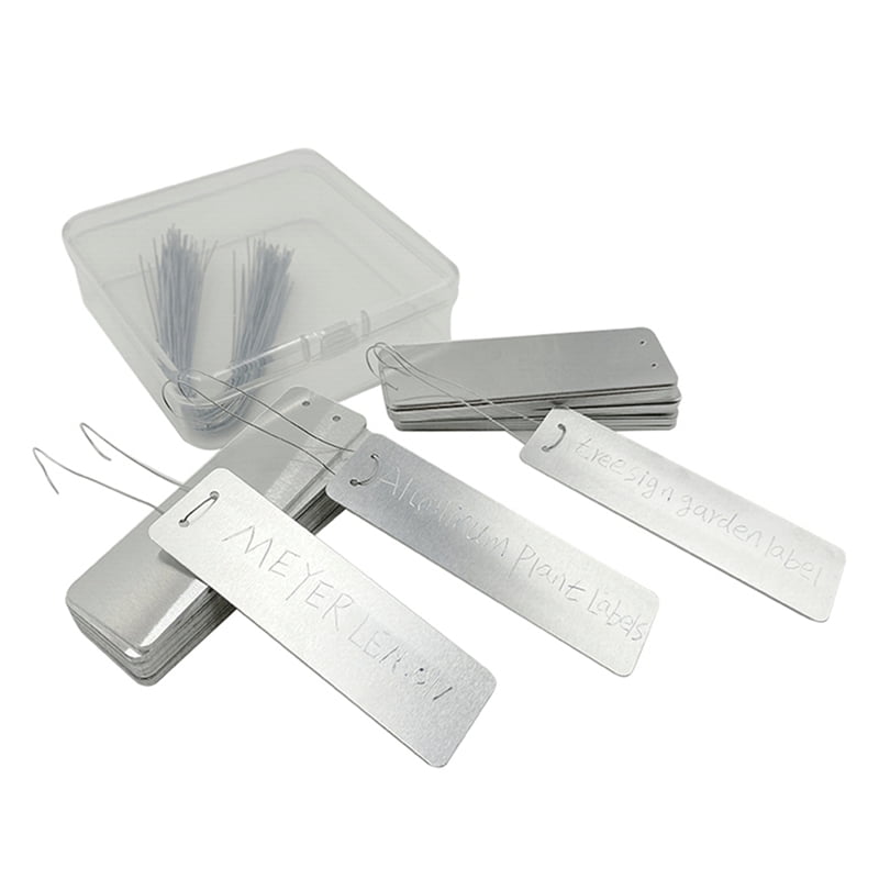 Aluminum Plant Tags Double-Sided Write on Metal Foil Tags Metal Plant Labels Solid Stamping Tags for Marking Trees Plant