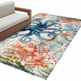thumbnail image 2 of Rectangle Area Rug 4x6ft,Ocean Octopus Coral Starfish Washable Carpet Non-Slip Runner Accent Rugs Indoor Floor Mat for Bedroom Living Room Decor,Marine Animals Vintage Letter, 2 of 9