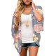 thumbnail image 3 of FINOCEANS Cárdigans tipo kimono de gasa floral para mujer, sueltos, para cubrir la playa, media manga, 3 of 5
