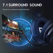 Usb Gaming Headset With Microphone For Ps4/Pc/Ps5/Laptop - Headphones With Noise Cancelling Mic, Gaming Headsets Wired-7.1 Surround Sound-50Mm Drivers-Environmental Noise Cancellation