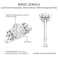 thumbnail image 5 of Rosec Jewels Certified Lab Grown Diamond Oval Engagement Ring with Accent - EF-VS Quality, 925 Sterling Silver, US 4.00, 5 of 8