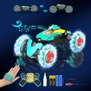 Kidstinct Gesture RC Car, 2.4GHz 4WD Gesture Sensing RC Stunt Car Toys for 6-12 year Boys, Hand-Controlled Remote Control Twisting Car Off-Road 360°Rotation with Spray Light Music for Birthday Gifts