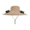 thumbnail image 2 of Sombrero para el sol con abanicos multifuncional para senderismo, camping, ciclismo, pesca y mochilerismo. Caqui, 2 of 9