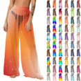 thumbnail image 1 of Pincandy Women's Cover Up Pants Sheer Sarong Coverups Summer Boho Beach Pant Elastic Waist Palazzo Cover Up Pants, 1 of 7