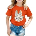 thumbnail image 1 of XDZJLR Hauts pour Filles Enfants Graphique de Pâques Coupe Ample Décontractée Manches Courtes Col Rond pour Garçons T-Shirt 2-3 Ans, 1 of 4