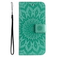 thumbnail image 2 of Allytech for Apple iPhone 15 Plus Case Wallet, Mandala Embossed PU Leather Flip Folio Cover Cards Slots Stand Protective Shockproof Wallet Case Cover for Apple iPhone 15 Plus - Green, 2 of 12