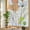 Mutli-Color, variant on Boho Floral Privacy Window Film, Decorative Stained Glass Window Film, Abstract Contemporary Minimalist Clean-lined Resuable Rainbow Static Cling for Home Bathroom Living Room Glass Door 17.7"x39.3"