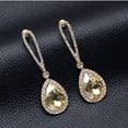 thumbnail image 7 of 14K Gold Plated Evening Splendor Champagne Austrian Crystal Drop Earrings for Woman in Three Elegant Colors, 7 of 7
