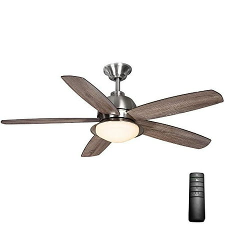 Photo 1 of ***sealed box***52 in. White Color Changing Integrated LED Brushed Nickel Ceiling Fan with Light Kit and Remote Control