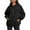 Black, variant on Hoodies for Women Oversized Solid Color Long Sleeve Fleece Sweatshirt Trendy Pullover Sweaters with Pockets
