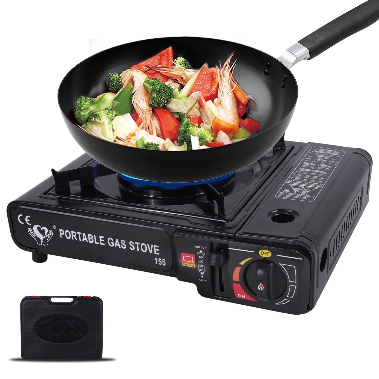 Autoez Portable 2100W Butane Camp Stove Single Burner with Carrying