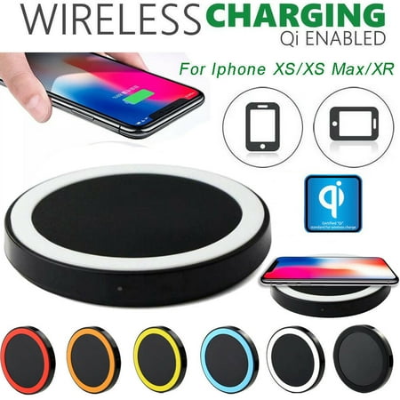 Cyber Monday Deals Clearance! Wireless Charger, Qi-Certified Fast Wireless Charging Pad for iPhone Xs MAX/XR/XS/X/8/8 Plus,Galaxy S10/S10 Plus/S10E/S9/S9+/S8/Note 10 (Black